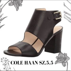 NWB - Cole Haan leather women heels sandals black